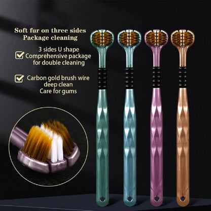 3-Sided Toothbrush for Deep Cleaning