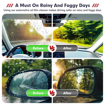 Car Glass Oil Film Remover with Cleaning Brush