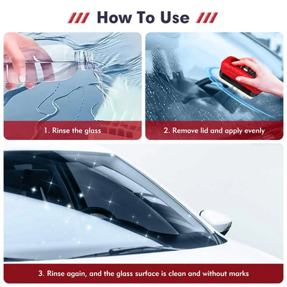 Car Glass Oil Film Remover with Cleaning Brush