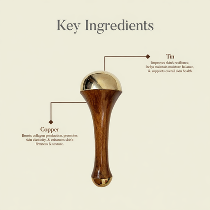 Kansa Face & Head Massage Wand Ayurvedic Metal Massager