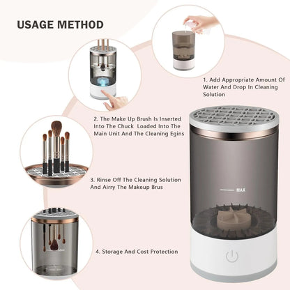 USB Rechargeable Makeup Brush Cleaner Machine