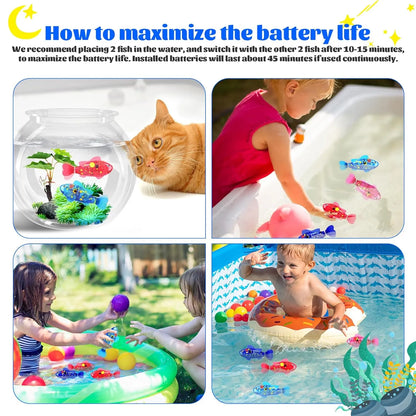 Robot Fish Toys with LED Light for Kid and Pet