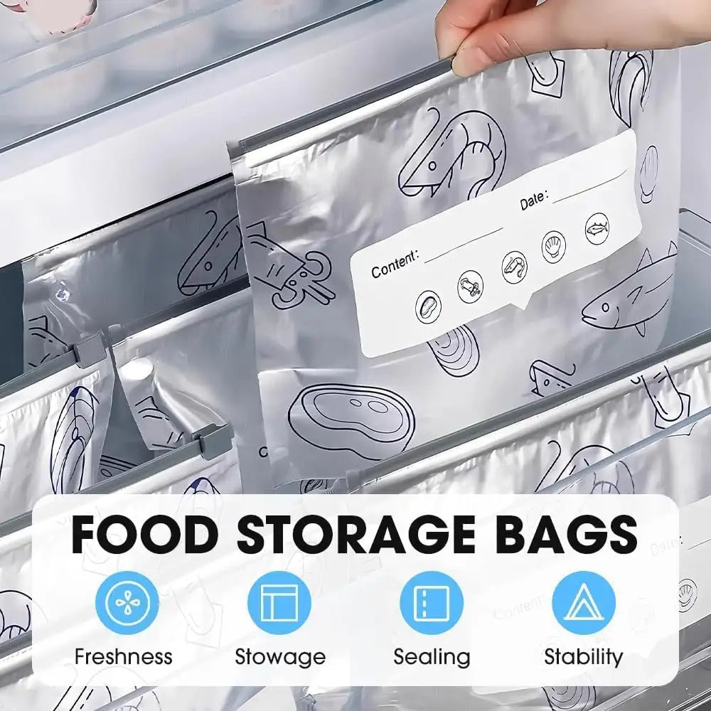 Pack of 10 Reusable Aluminum Foil Storage Bags