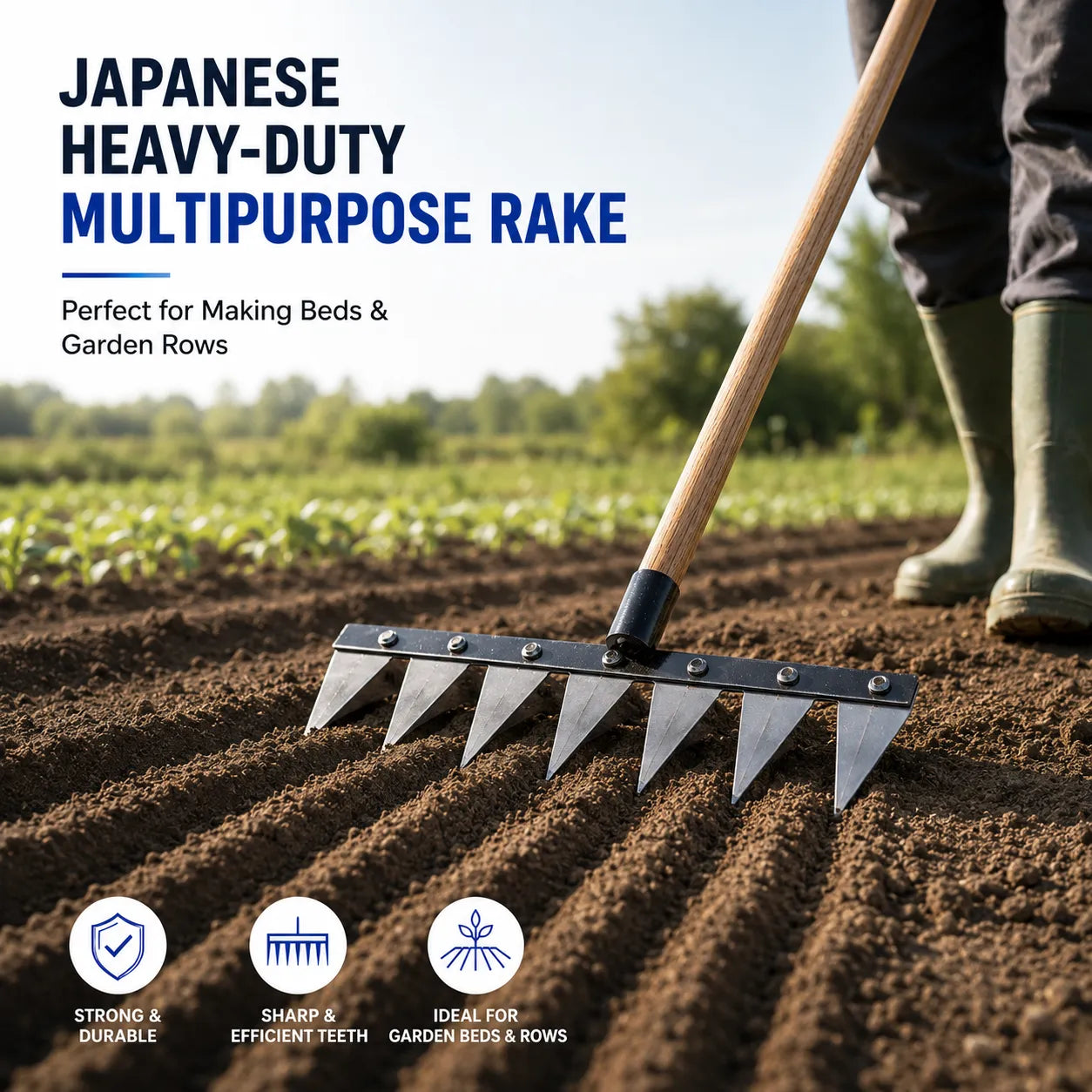 Japanese Heavy-Duty MultiPurpose Rake