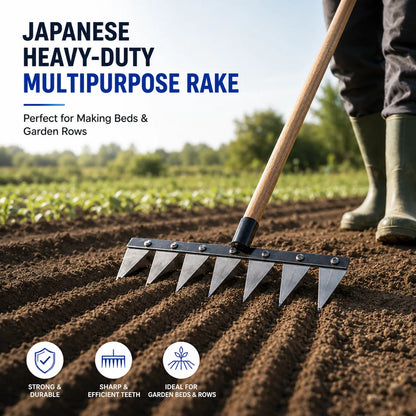 Japanese Heavy-Duty MultiPurpose Rake