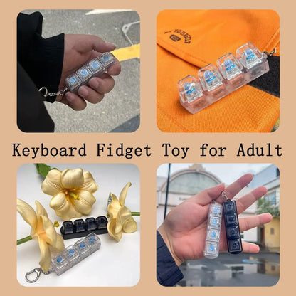 4-Key Mechanical Keyboard Switch Fidget Keychain
