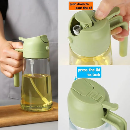 2-in-1 Oil Dispenser & Mist Spray Bottle (500ml)