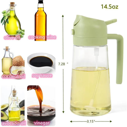 2-in-1 Oil Dispenser & Mist Spray Bottle (500ml)