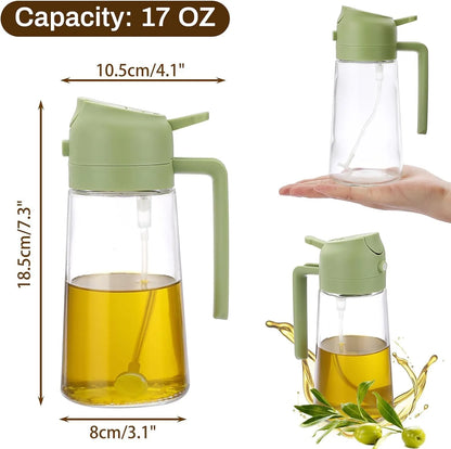 2-in-1 Oil Dispenser & Mist Spray Bottle (500ml)