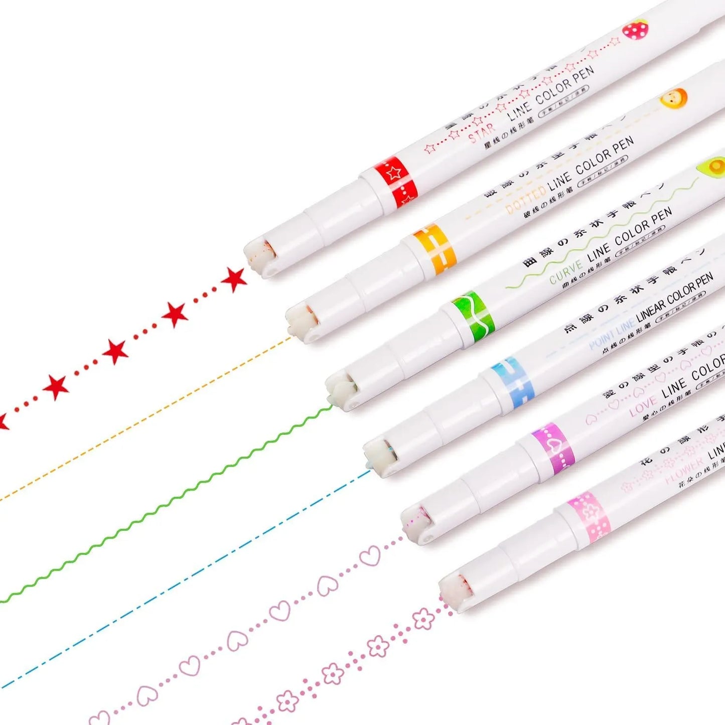Curved Roller Highlighter Pens for Notes