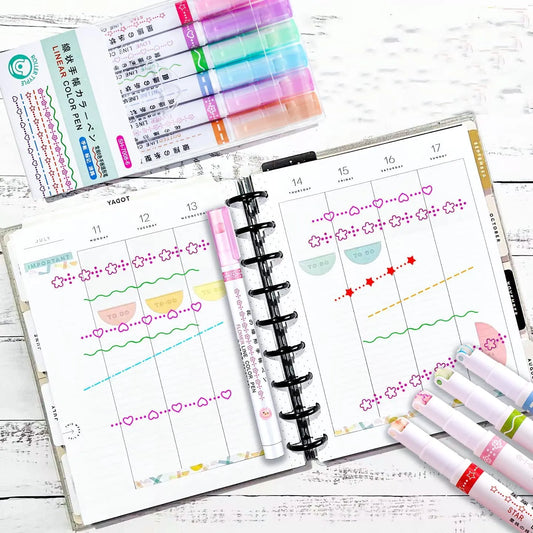 Curved Roller Highlighter Pens for Notes