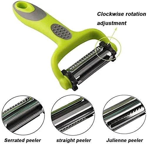 3-in-1 Rotary Fruit & Vegetable Peeler