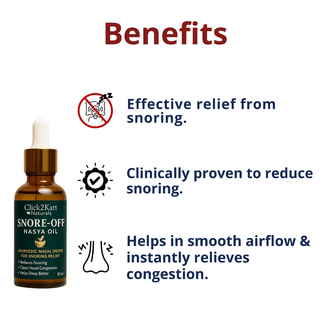 Snoring Drops 30ml – Natural Relief for Peaceful Sleep