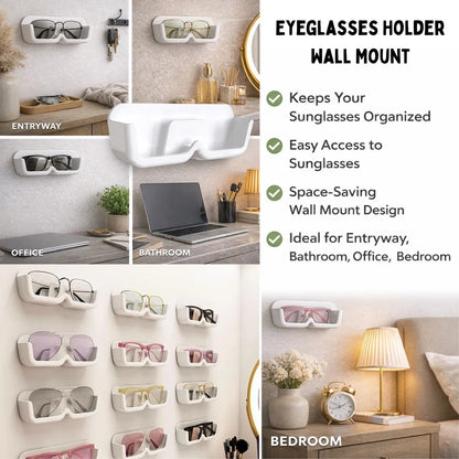 2 Pcs Wall Mount Sunglasses Organizer