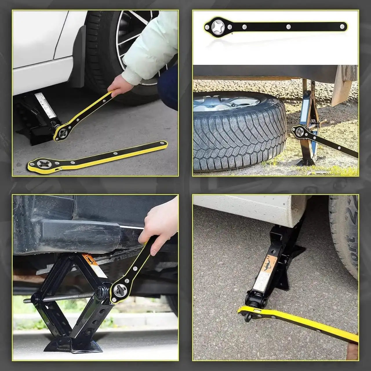 Universal Car Jack Ratchet Wrench with Accessories