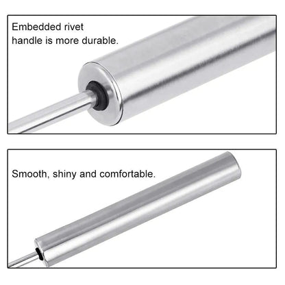 Stainless Steel Push Whisk Beater Egg & Milk Frother