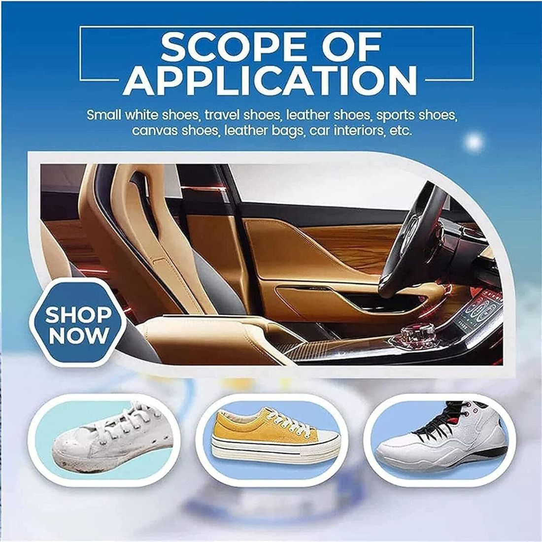 Multi-functional shoe stain cleaning cream