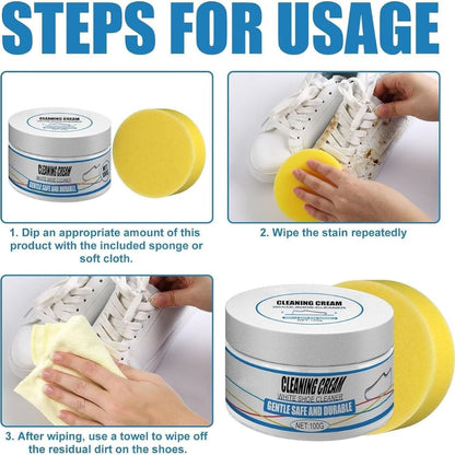 Multi-functional shoe stain cleaning cream