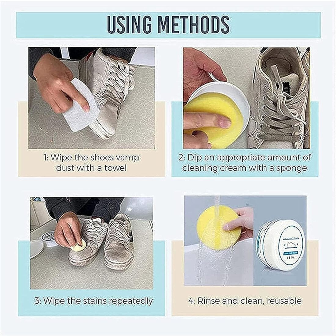 Multi-functional shoe stain cleaning cream