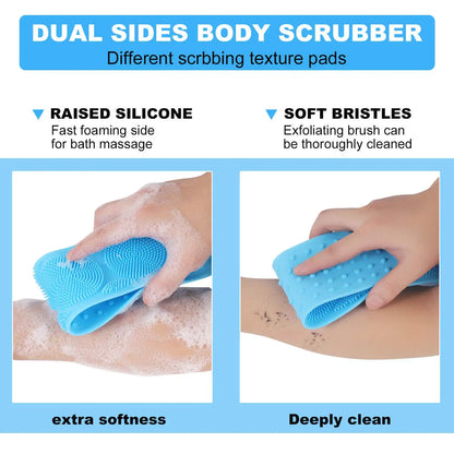 Silicone Bath Body Brush with Long Handle