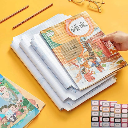 30 Pcs Transparent Matte Book Cover | Waterproof Self-Adhesive Sticker Sheets (3 Sizes) | Notebook & Textbook Protective Film for School & Office