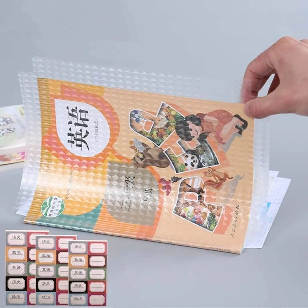 30 Pcs Transparent Matte Book Cover | Waterproof Self-Adhesive Sticker Sheets (3 Sizes) | Notebook & Textbook Protective Film for School & Office