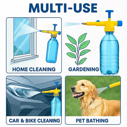 Bottle Pressure Spray Gun Adjustable Nozzle for Gardening & Cleaning