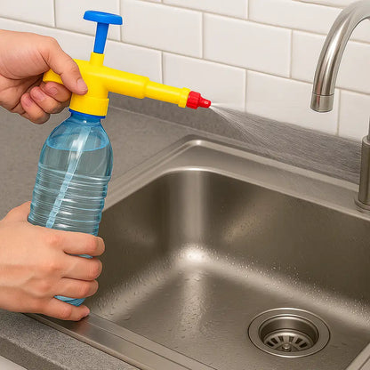 Bottle Pressure Spray Gun Adjustable Nozzle for Gardening & Cleaning