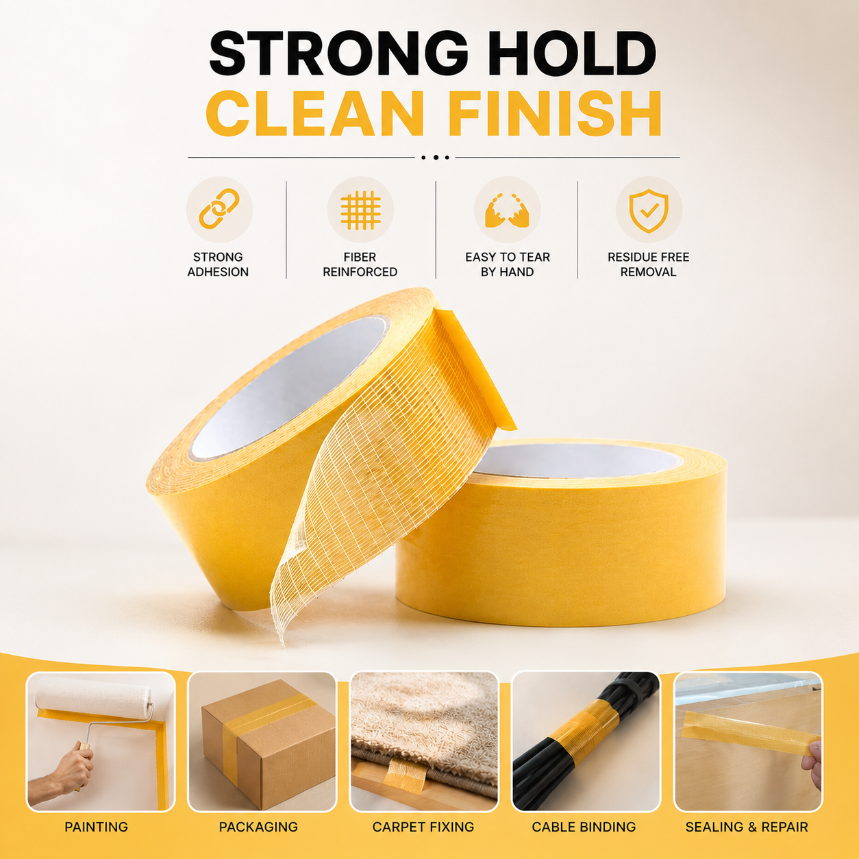 Heavy Duty Double-Sided Carpet Tape
