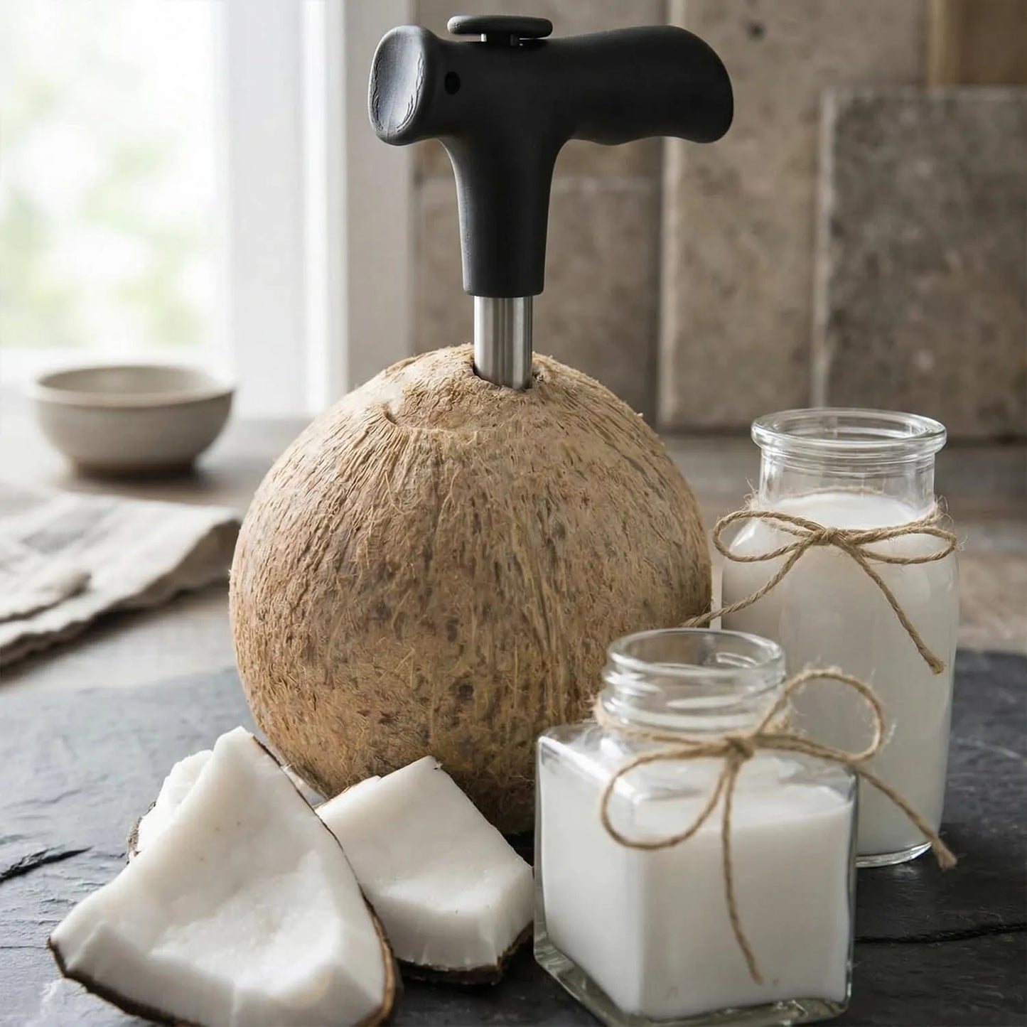 Stainless Steel Coconut Opener Tool