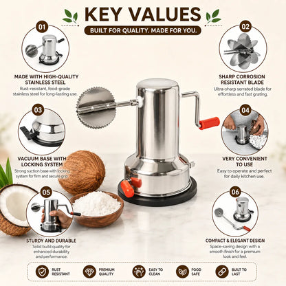 Stainless Steel Coconut Scraper