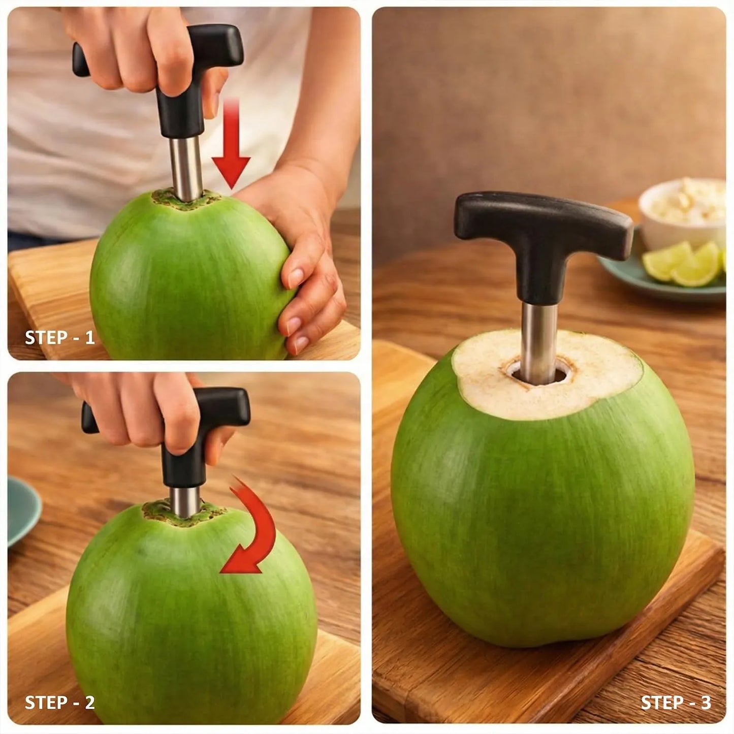 Stainless Steel Coconut Opener Tool