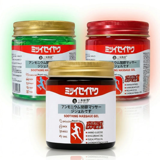 Combo of 3 Japanese Massage Gels – Cooling, Soothing & Warming Body Relief Gel