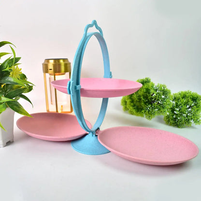 Foldable Mirror Shape Dried Fruit Tray