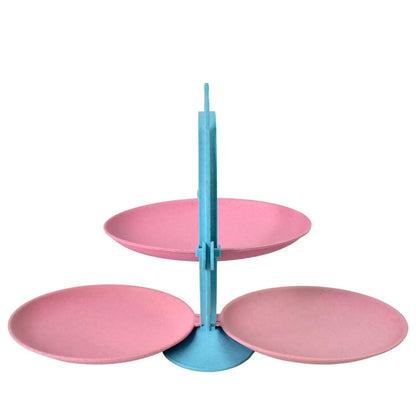 Foldable Mirror Shape Dried Fruit Tray