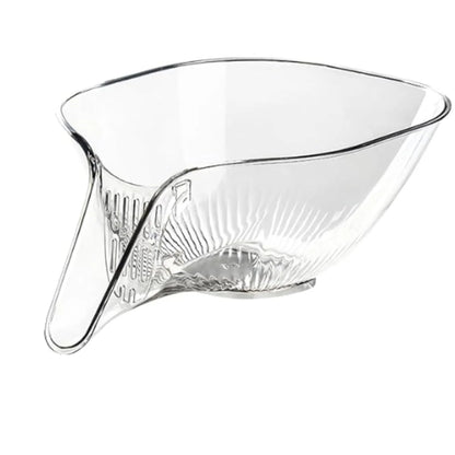 Multi-Purpose Glass Colander Bowl with Drainage