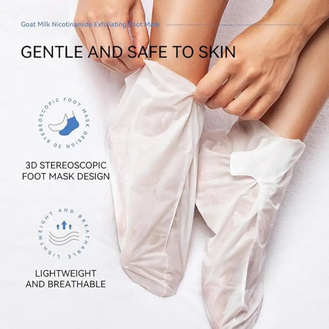 Goat Milk Exfoliating Foot Mask with Nicotinamide