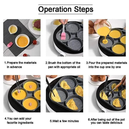 4 Cavity Non-Stick Frying Pan for Egg & Pancake Maker