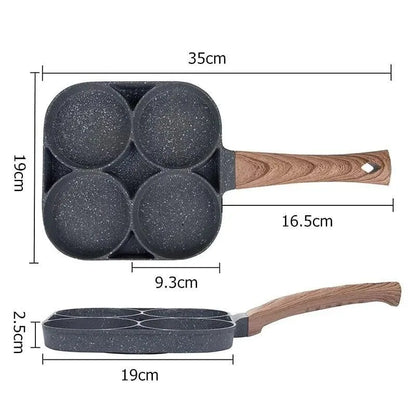 4 Cavity Non-Stick Frying Pan for Egg & Pancake Maker
