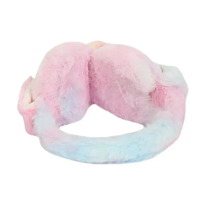 Girls Winter Plush Earmuffs with Moving Bunny Ears