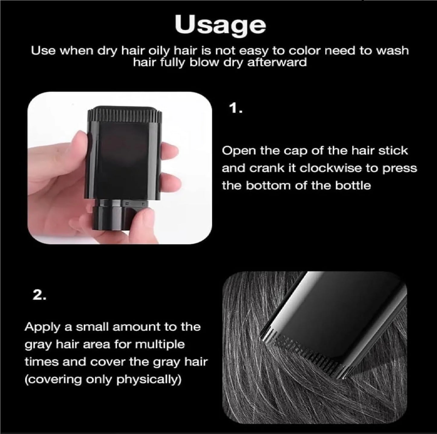 New Hair Color Comb Stick Black