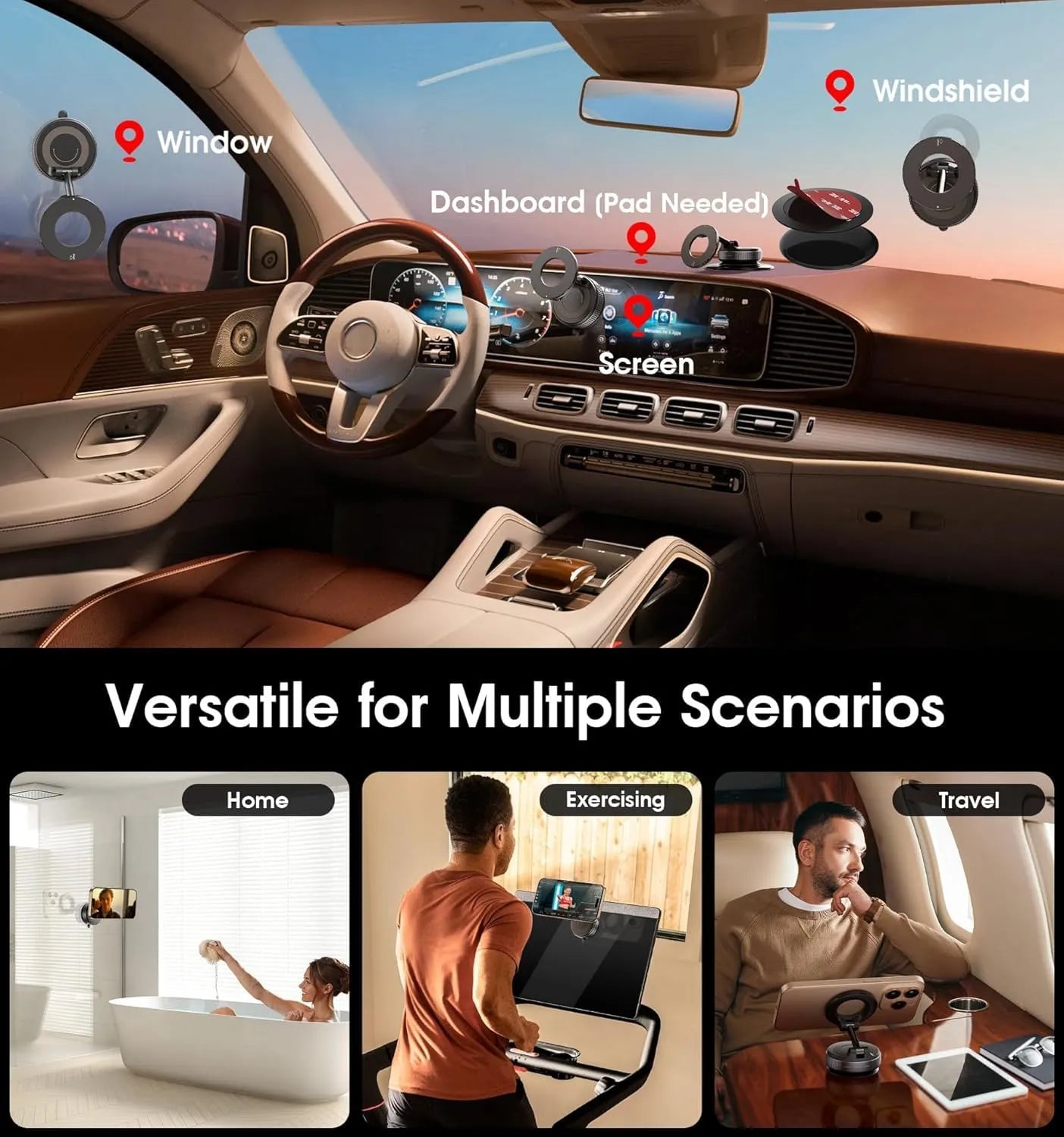 360° Vacuum Magnetic Phone Holder