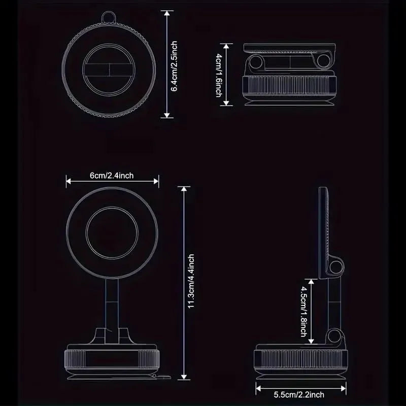 360° Vacuum Magnetic Phone Holder