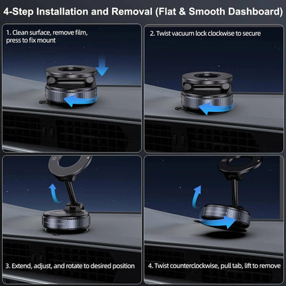 360° Vacuum Magnetic Phone Holder