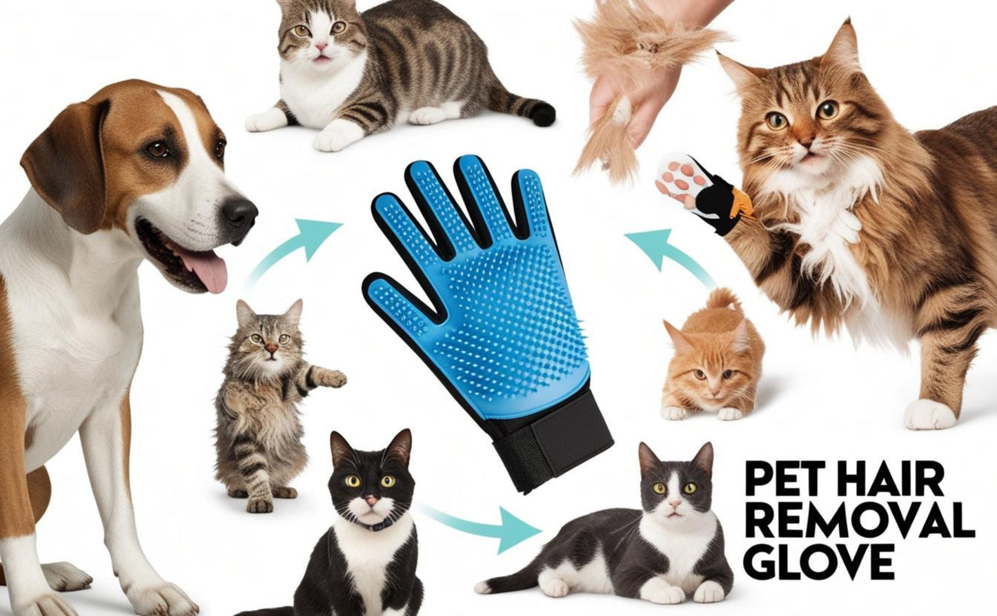 Gentle Pet Cleaning Gloves