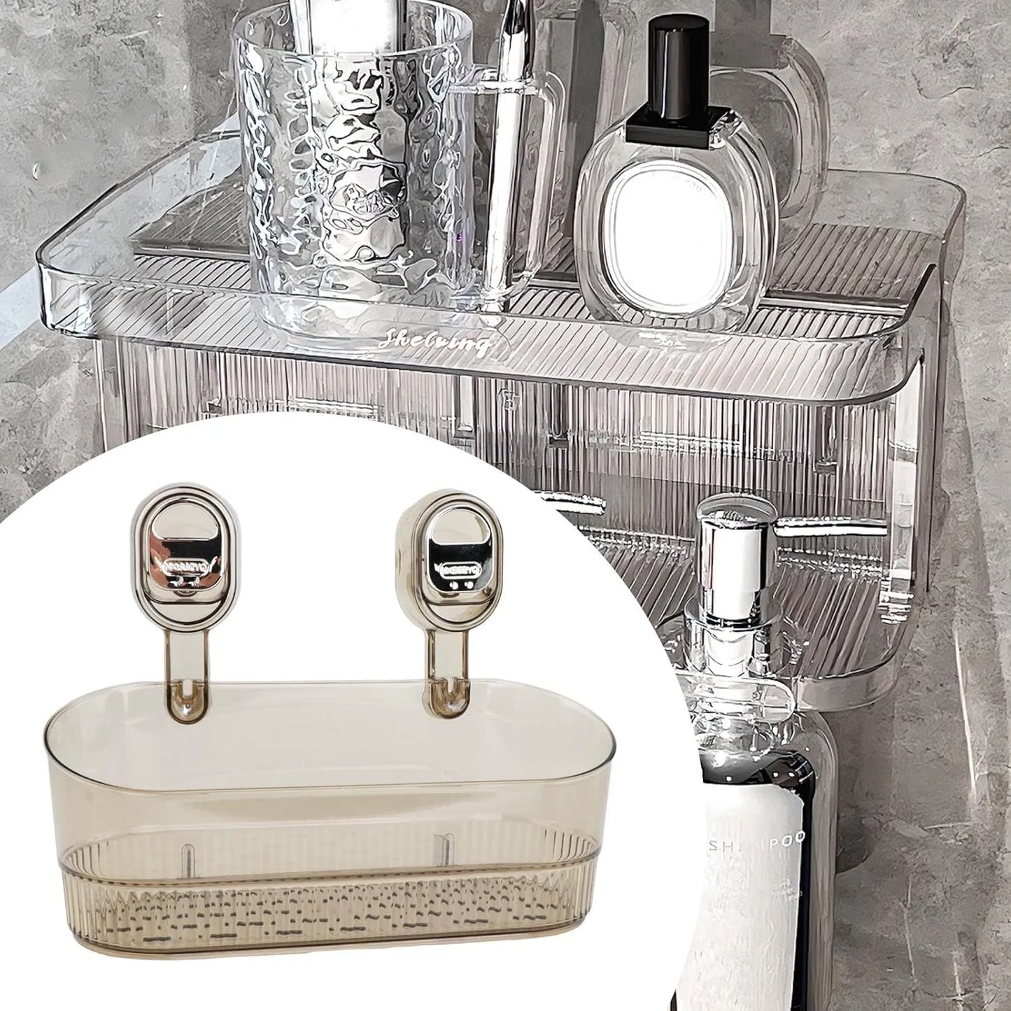 Wall Mount Bathroom Storage Shelf Rack