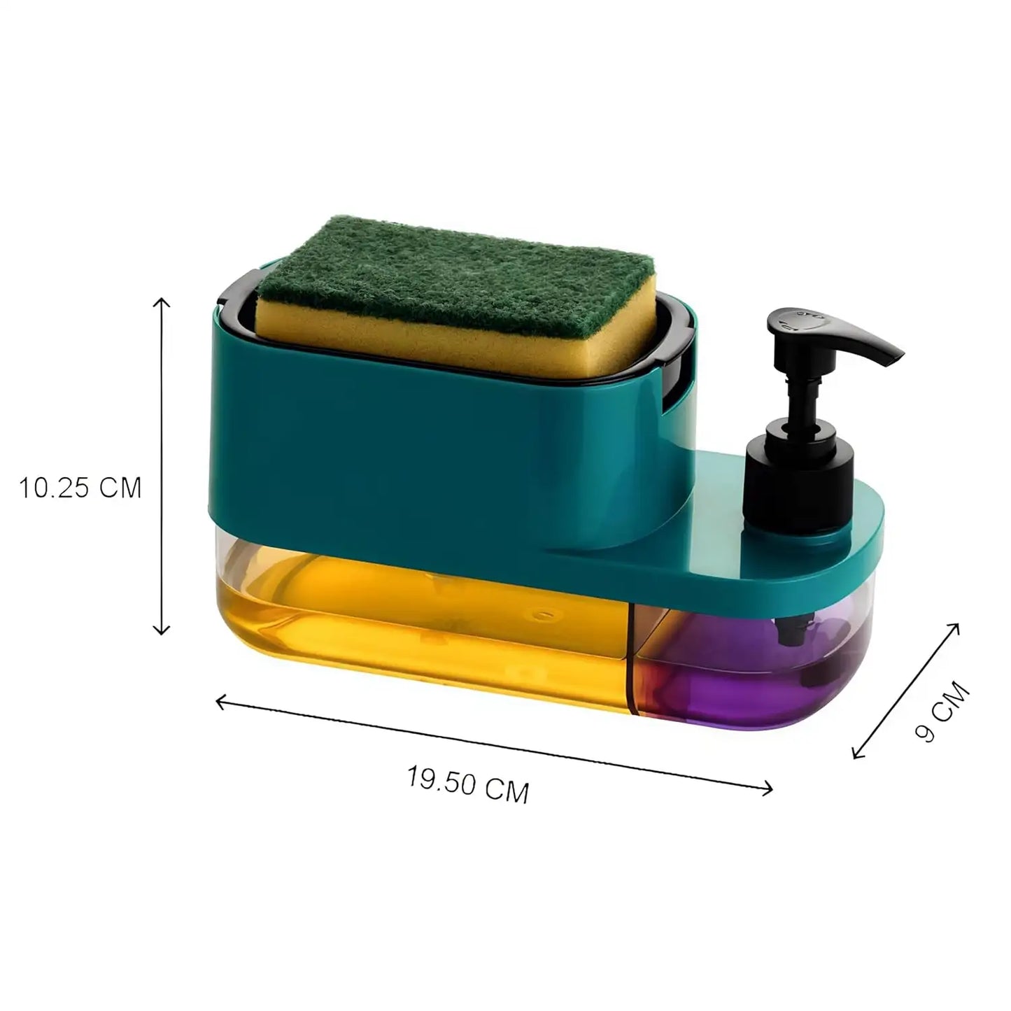 3 in 1 Dish Soap Pump Dispenser with Sponge Holder