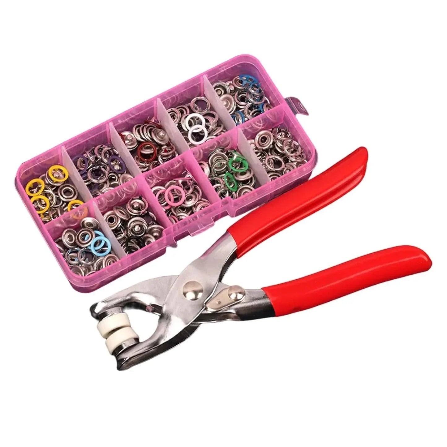 Stainless Steel Snap Fasteners Kit with Hand Press Tool