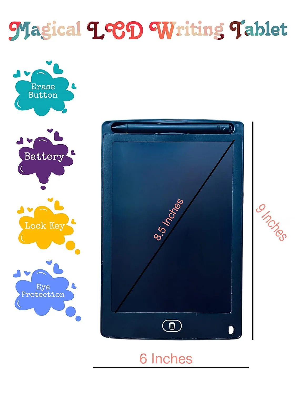 Portable Digital E-Note Pad for Drawing & Writing