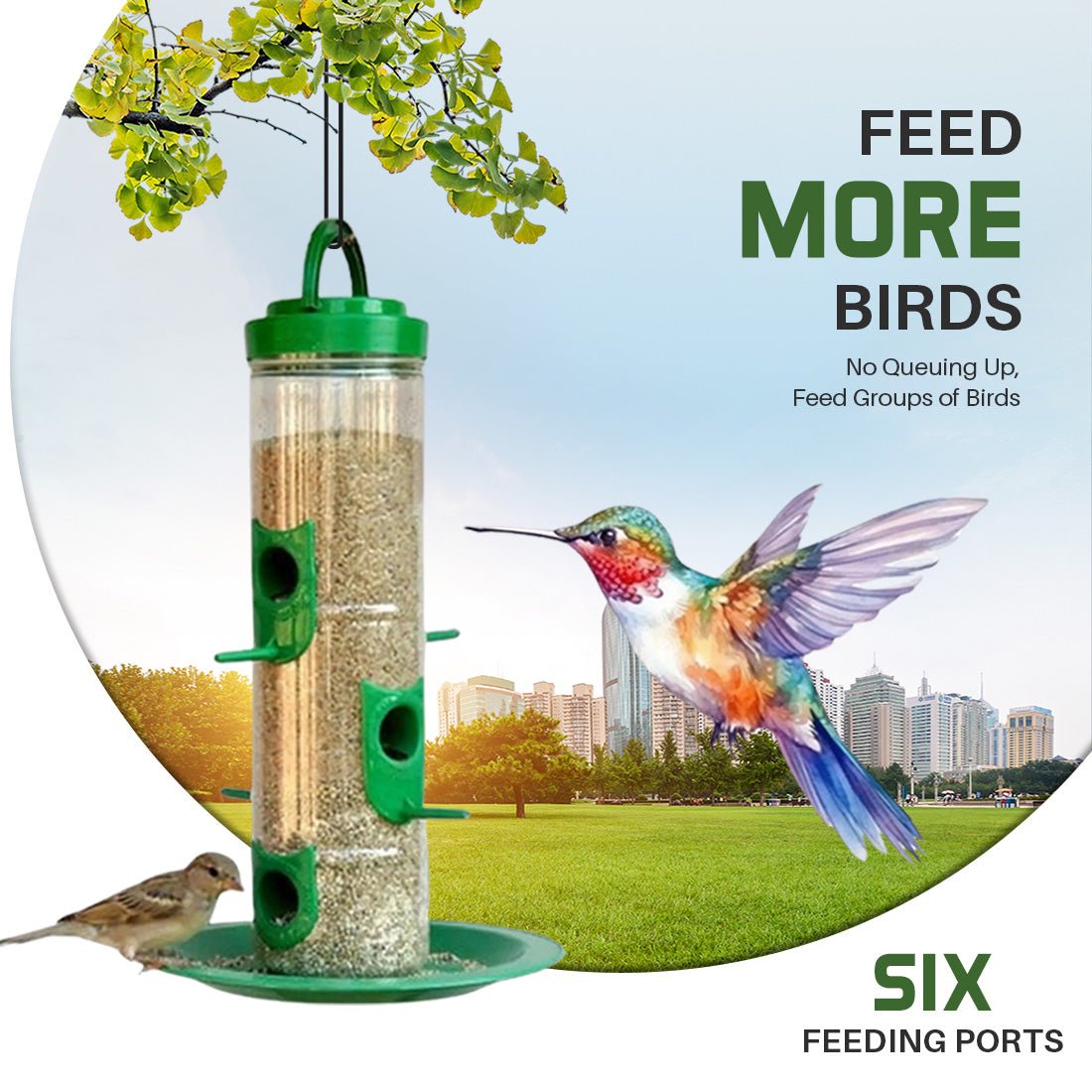 Durable Hanging Bird Feeder for Outdoor Use